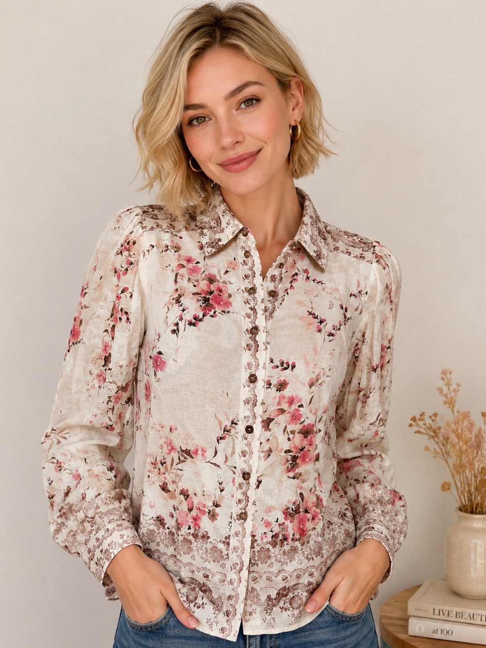 ELIE TAHARI BLOUSE******SIZE: MEDIUM